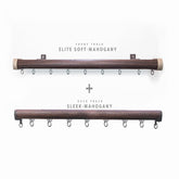 Elite soft wave pleated curtain track - Mahagony