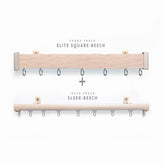 Elite square wave pleated curtain track - Beech