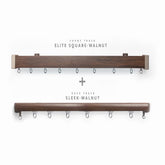 Elite square wave pleated curtain track - walnut