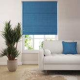 Jute Roman Blind - Azure