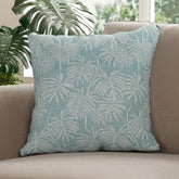 Monstera Cushion - Aqua