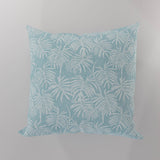 Monstera Cushion - Aqua