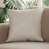 Monstera Cushion - Oyster