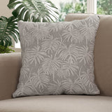 Monstera Cushion - Silver