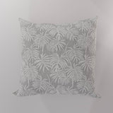 Monstera Cushion - Silver