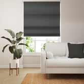 Oblique Roman Blinds - Iron