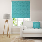 Stucco Roman Blinds - Cyan