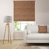 Stucco Roman Blind - Saddle