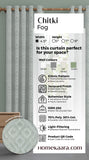 Chitki Readymade Curtain - Fog