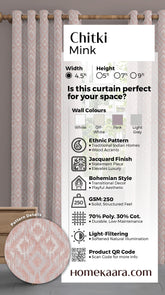 Chitki Readymade Curtain - MInk