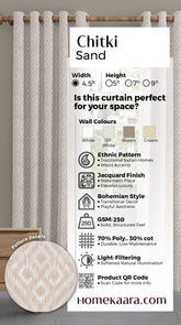Chitki Readymade Curtain - Sand