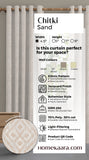 Chitki Readymade Curtain - Sand