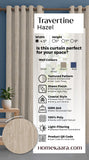 Travertine Readymade Curtain - Hazel