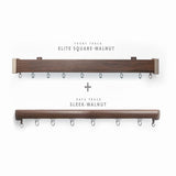 Elite square wave pleated curtain track - walnut