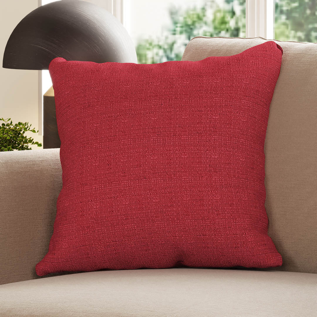 Jute  Cushion - Carmine