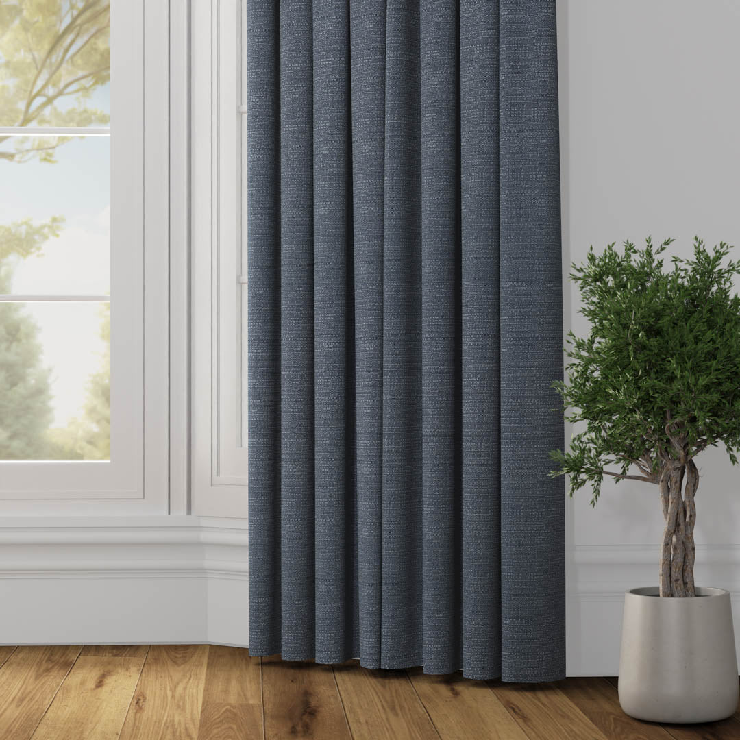 jute Curtain- Prussian