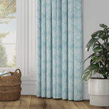 Monstera Curtain- Aqua