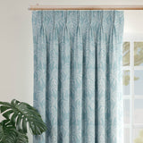 Monstera Curtain- Aqua