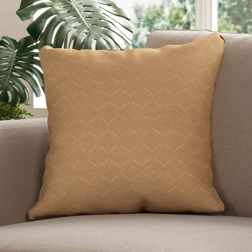 Foliate  Cushion - Camel