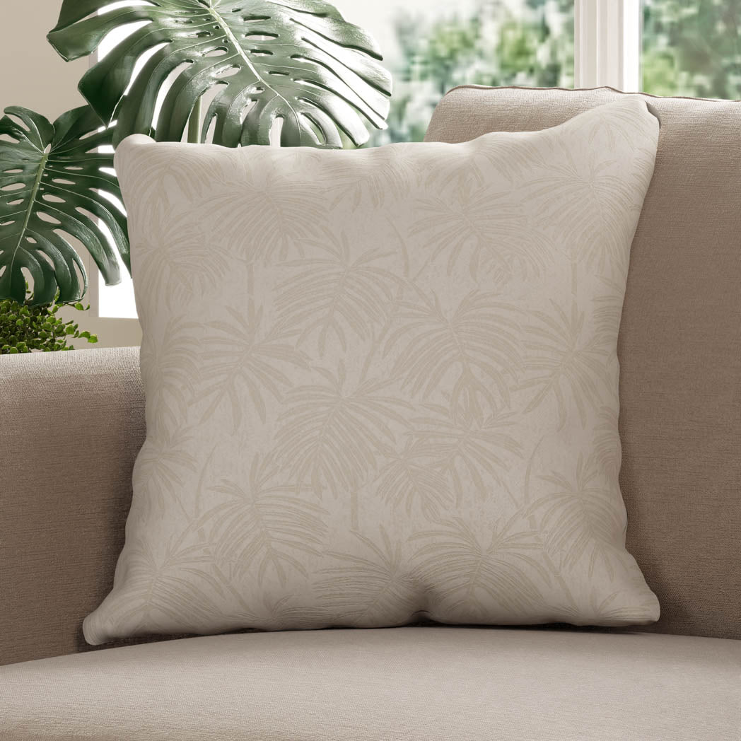 Monstera  Cushion - Oyster