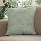 Monstera  Cushion - Mint